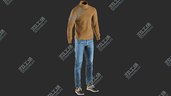 images/goods_img/20210312/Men's Pants with Pullover and Shoes 3D model/5.jpg